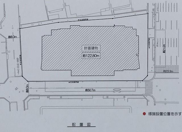 「プレミストタワー靱本町」配置図