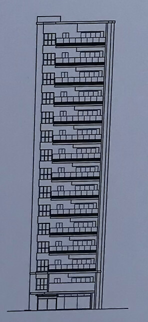 「シーンズ上本町」立面図