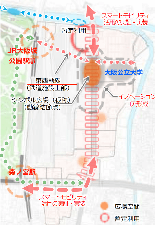 大阪公立大学 森ノ宮キャンパス の開発（第1.5期）地図