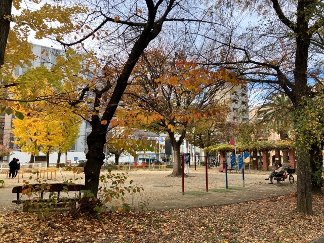 「グランカサーレ玉造」横にある東小橋北公園