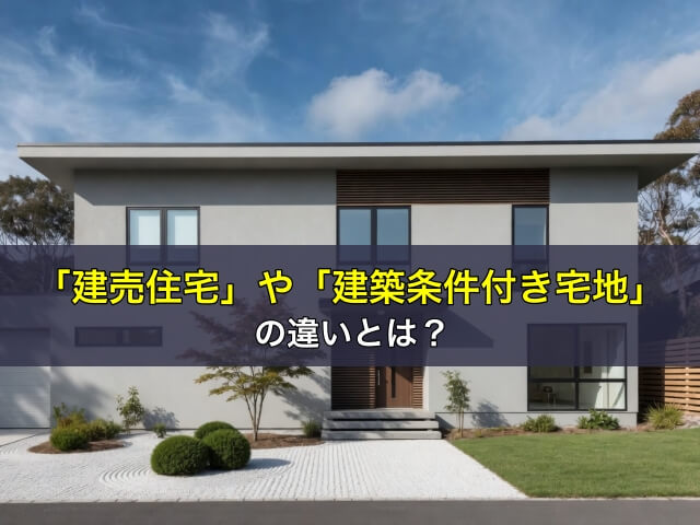 建売住宅や建築条件付き宅地の違いとは?