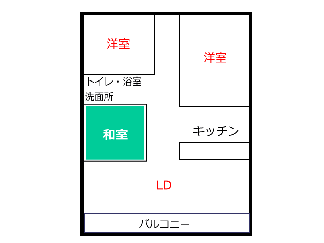 マンション3LDKワイドリビング和室