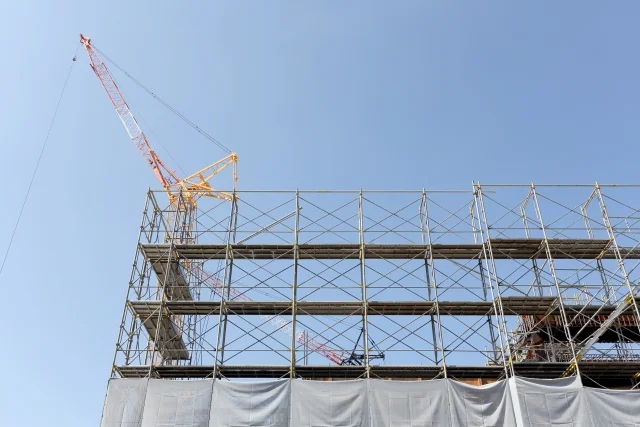 マンション工事中の様子