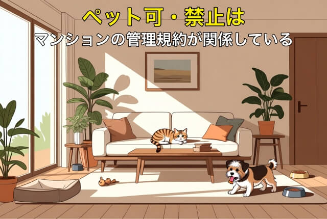 ペット可・禁止はマンションの管理規約が関係している